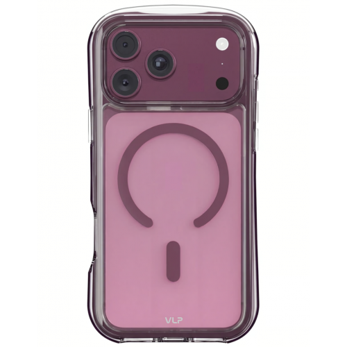 Чехол защитный VLP Bubble Case для iPhone 18 Pro, темно-вишневый